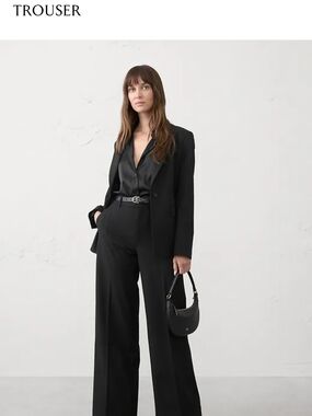 Banana Republic Factory Sz 20 Black Wide-Leg Trousers